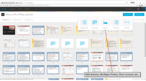 Echo360 Instructor interface makes it easy to add a full-range of in-class activities and questions